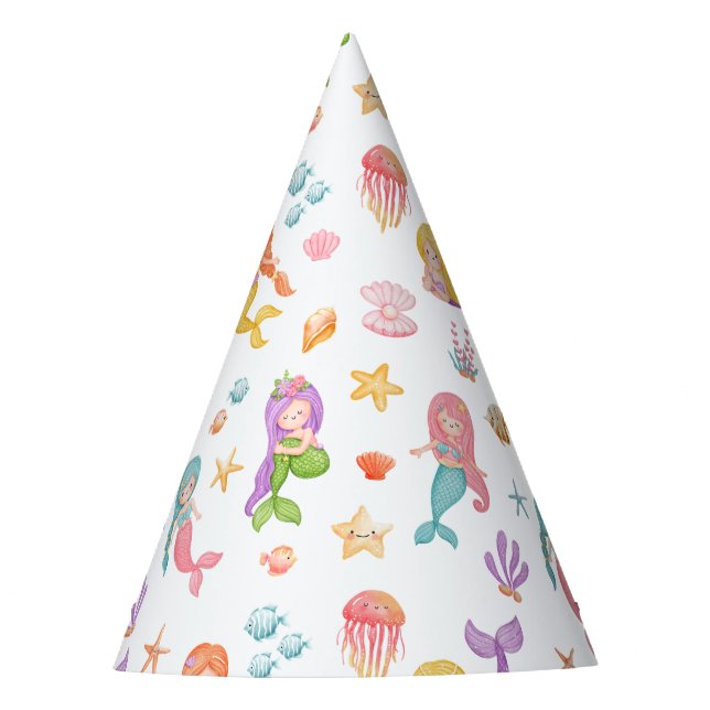 Gorro De Fiesta Cumpleaños de la sirena (Anverso)