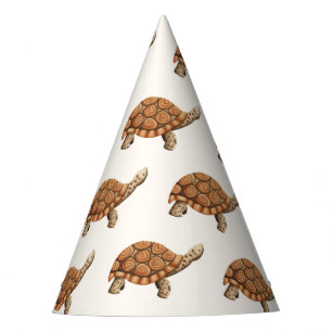 Gorro De Fiesta Cumpleaños de la Tortuga Marrón