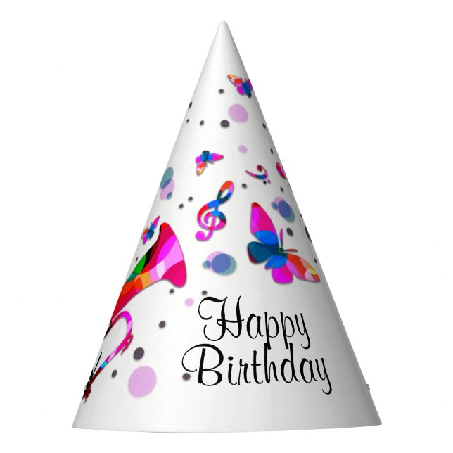Gorro De Fiesta Cumpleaños de la Trumpet festiva (Anverso)