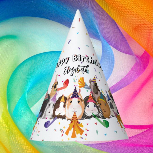 Gorro De Fiesta Cumpleaños de los Cerdos de Guinea Cute (Subido por el creador)