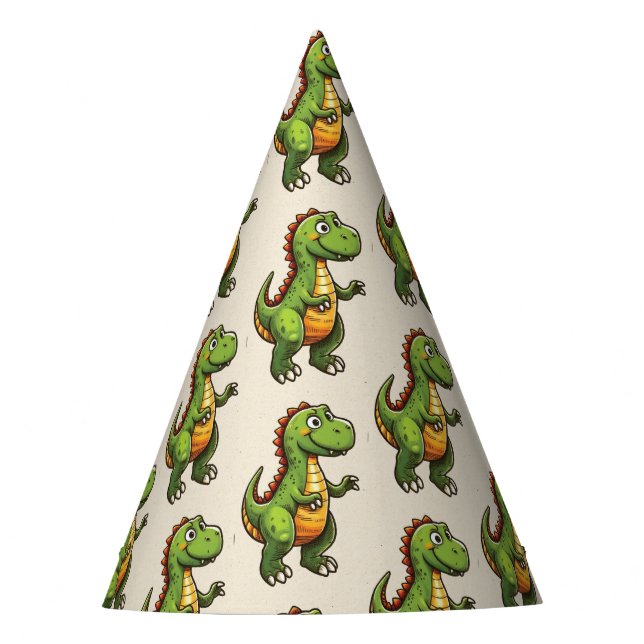 Gorro De Fiesta Cumpleaños de los dinosaurios (Anverso)