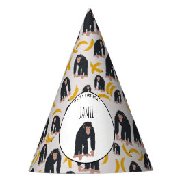 Gorro De Fiesta Cumpleaños de los Monos y Chimpancés Personalizado