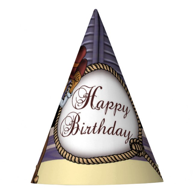 Gorro De Fiesta Cumpleaños de los Vaqueros Africanos (Anverso)