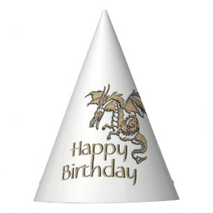 Gorro De Fiesta Cumpleaños de oro del dragón