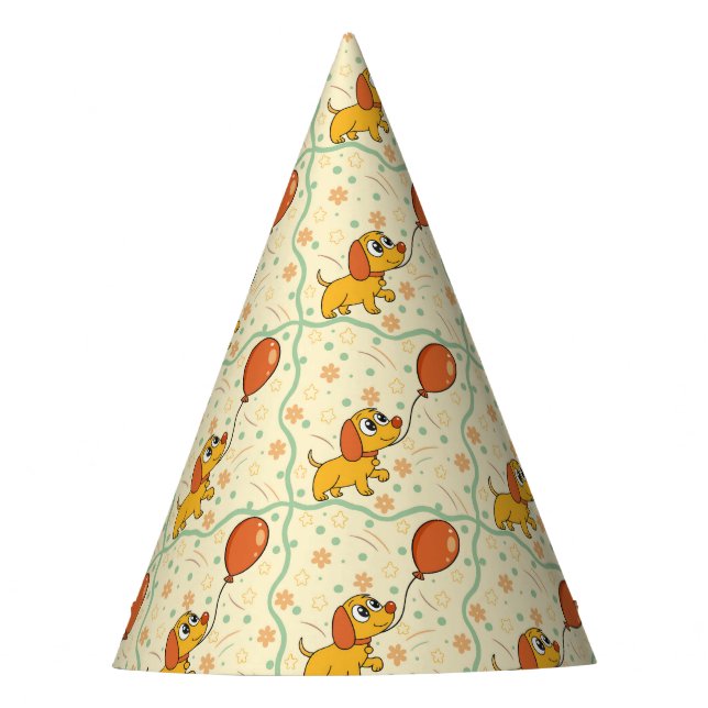 Gorro De Fiesta 🎉🐶 Cumpleaños de Perro Celebración de Niños 🎈✨ (Anverso)