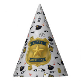 Gorro De Fiesta Cumpleaños de policía con tema de policía