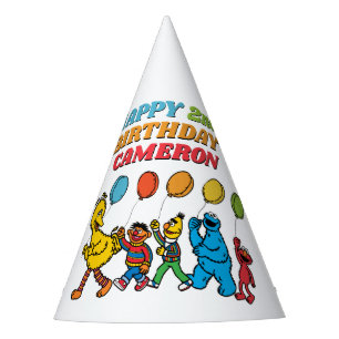 Gorro De Fiesta Cumpleaños de Sesame Street Pals Balloons
