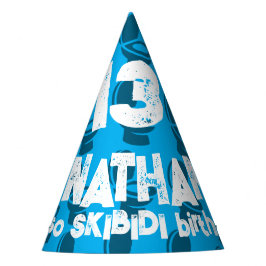 Gorro De Fiesta Cumpleaños de Skibidi Toilet