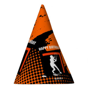 Gorro De Fiesta Cumpleaños de tenis, jugadora de tenis chica