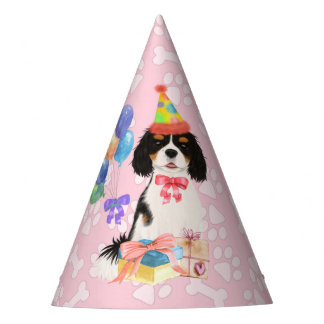 Gorro De Fiesta Cumpleaños de Tri Colour Cavalier Spaniel