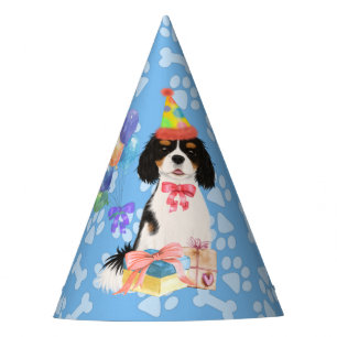 Gorro De Fiesta Cumpleaños de Tri Colour Cavalier Spaniel