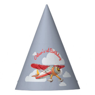 Gorro De Fiesta Cumpleaños del aeroplano del vintage