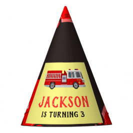 Gorro De Fiesta Cumpleaños del camión de bomberos