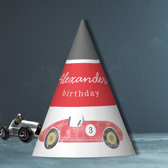 Gorro De Fiesta Cumpleaños del coche de raza roja (Subido por el creador)