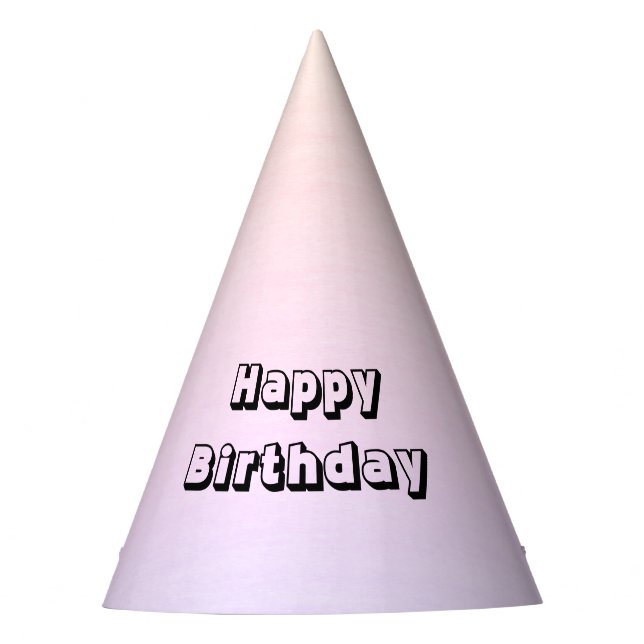 Gorro De Fiesta Cumpleaños del degradado de Pastel (Anverso)