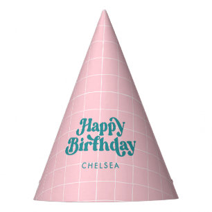 Gorro De Fiesta Cumpleaños del Fiesta Pink Pool