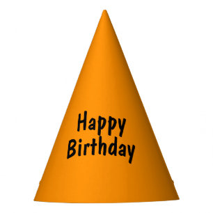 Gorro De Fiesta Cumpleaños del Naranja de Princeton sólido