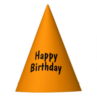 Gorro De Fiesta Cumpleaños del Naranja de Princeton Sólido