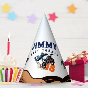 Gorro De Fiesta Cumpleaños del Niño Motero en Bicicleta de Acrobac