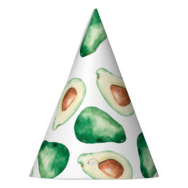 Gorro De Fiesta Cumpleaños del patrón de aguacate acuarela