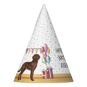 Gorro De Fiesta Cumpleaños feliz al perro Labrador Retriever de ch