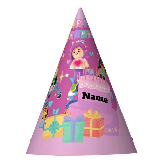 Gorro De Fiesta Cumpleaños Feliz con Estilo PKXD Personalizado  (Anverso)