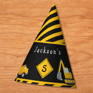 Gorro De Fiesta Cumpleaños feliz de la construcción - Nombre y niñ