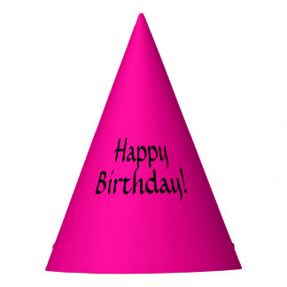 Gorro De Fiesta Cumpleaños Feliz de Pink Sólido