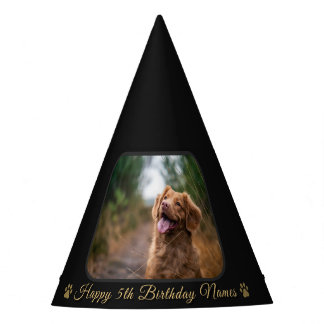Gorro De Fiesta Cumpleaños Feliz Mascota Perro Foto Imagen Nombre