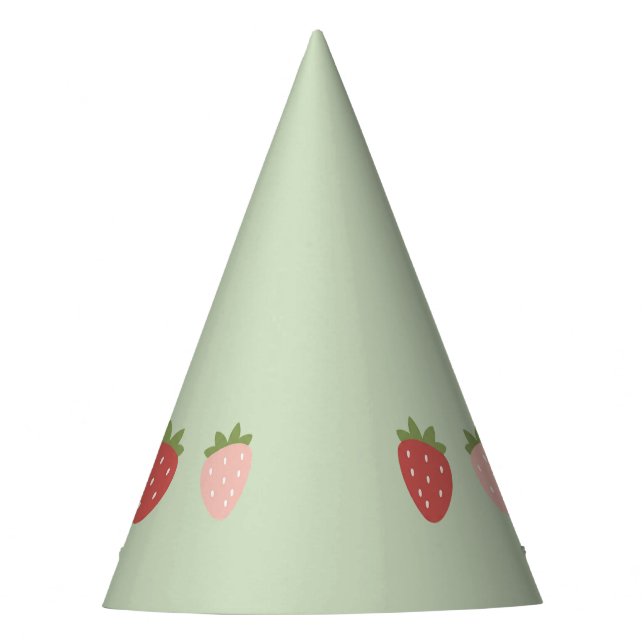 Gorro De Fiesta Cumpleaños Primera Fresa (Anverso)