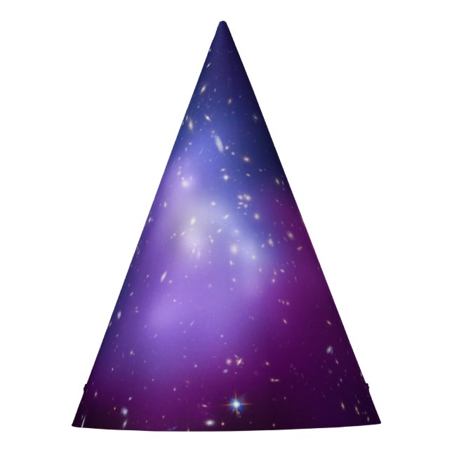 Gorro De Fiesta Cúmulo Celeste Púrpura en Blanco (Anverso)