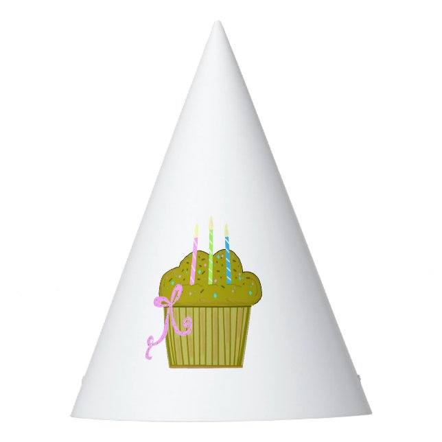 Gorro De Fiesta Cupcakes De Chocolate Con Velas (Anverso)