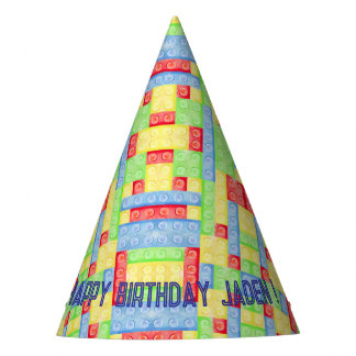 Gorro De Fiesta Custom Building Block Birthday Party Hat