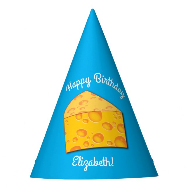 Gorro De Fiesta Cute Cheese Wedge Kids Primer Fiesta de cumpleaños (Anverso)