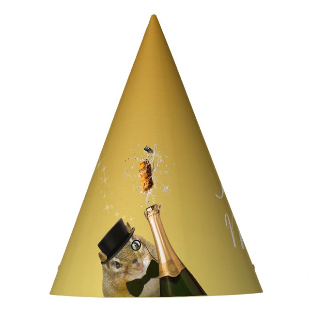 Gorro De Fiesta Cute Chipmunk Fiesta de Nochevieja (Anverso)