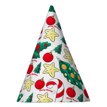 Cute Christmas Pattern Party Hat