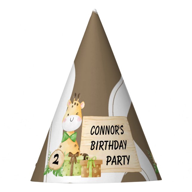Gorro De Fiesta Cute Giraffe Para Los Pequeños (Anverso)