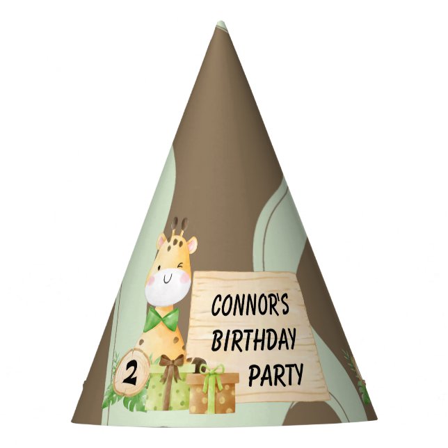 Gorro De Fiesta Cute Giraffe Para Los Pequeños (Anverso)