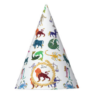 Gorro De Fiesta Cute Leo Zodiac Cumpleaños