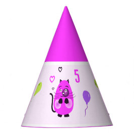 Gorro De Fiesta Cute lilac cat