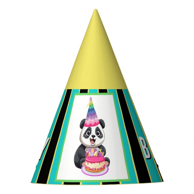 Gorro De Fiesta Cute Panda Happy Birday (Anverso)
