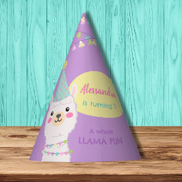 GORRO DE FIESTA CUTE PASTEL COLORES LLAMA CUMPLEAÑOS