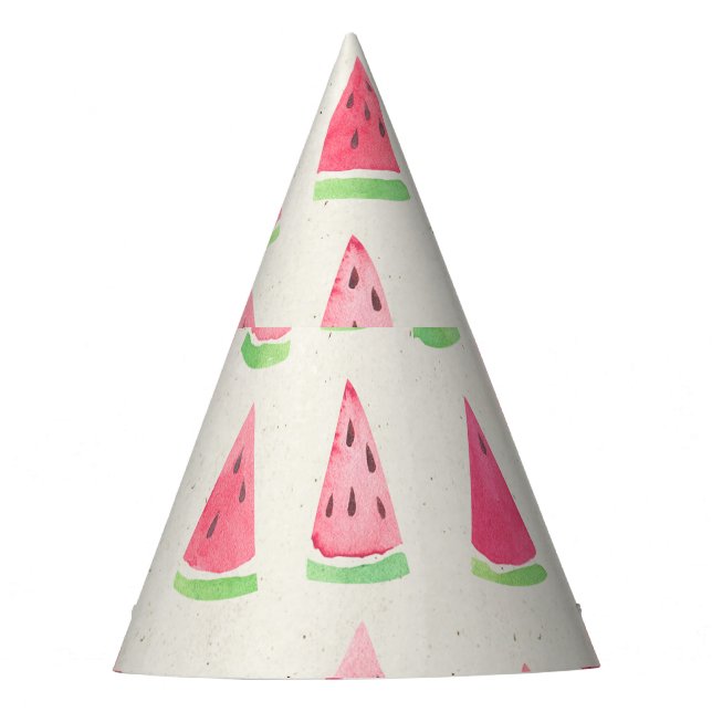 Gorro De Fiesta Cute sandía: acuarela sin costura. (Anverso)