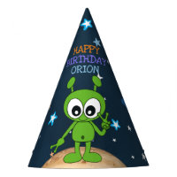 Cute Space Alien Peace Planet Stars Happy Birday