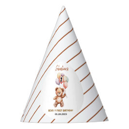 Gorro De Fiesta Cute Teddy Bear 1st Birthday | Sweet Bear 