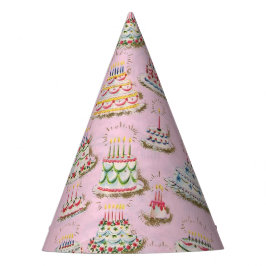 Gorro De Fiesta Cute Vintage Happy Birday Cakes