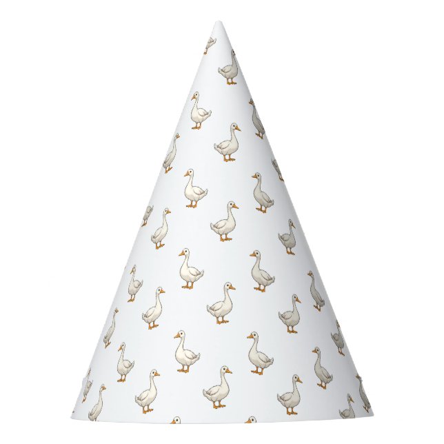 Gorro De Fiesta Cute White Goose Pattern (Anverso)