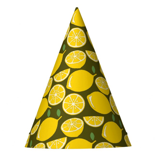 Gorro De Fiesta Cuto de diversión moderno amarillo limón (Anverso)