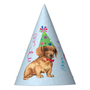 Gorro De Fiesta Dachshund de la fiesta de cumpleaños