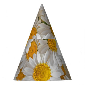 Gorro De Fiesta Daisies blancos: Hermoso fondo floral
